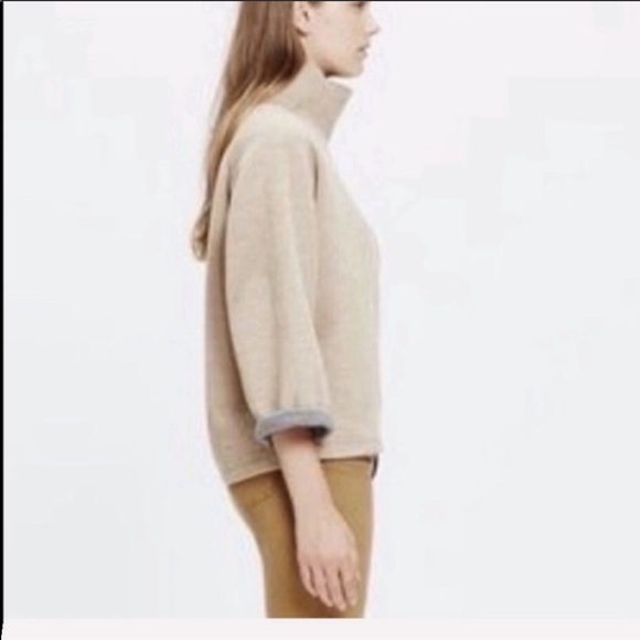 Madewell Herringbone Mock Neck Sweater Size S - Picture 3 of 10